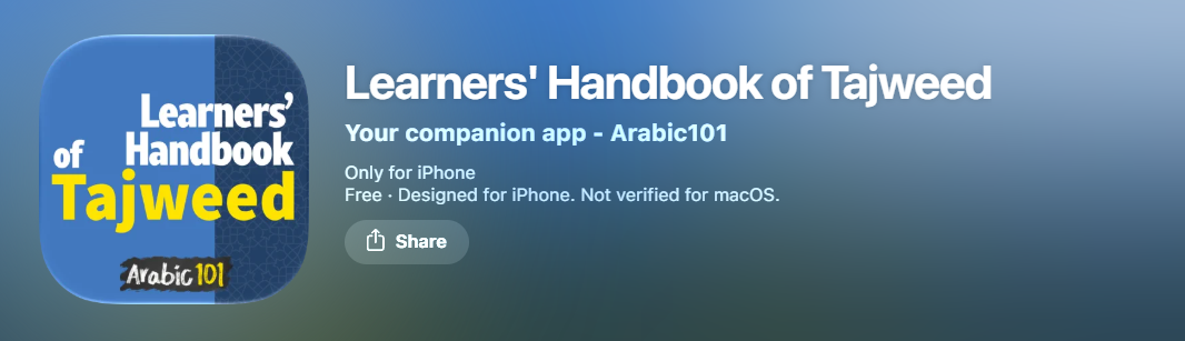 Learner's Handbook of Tajweed